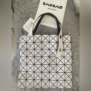 Issey Miyake's baobao white and black small/medium tote